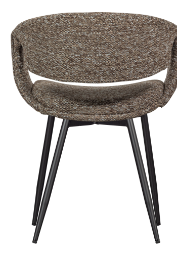 WOOOD YOSSI SPISESTOL BRUN MED SVART METALL