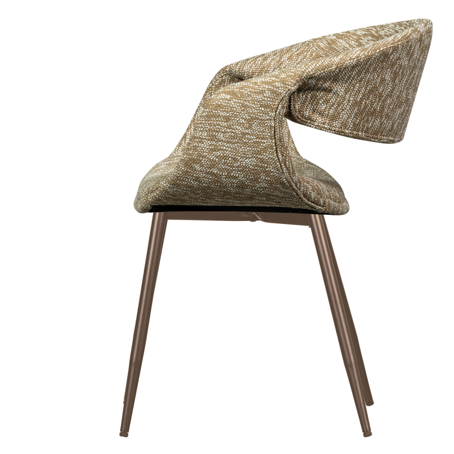 WOOOD YOSSI SPISESTOL SAND MED KOBBERMETALLBEN