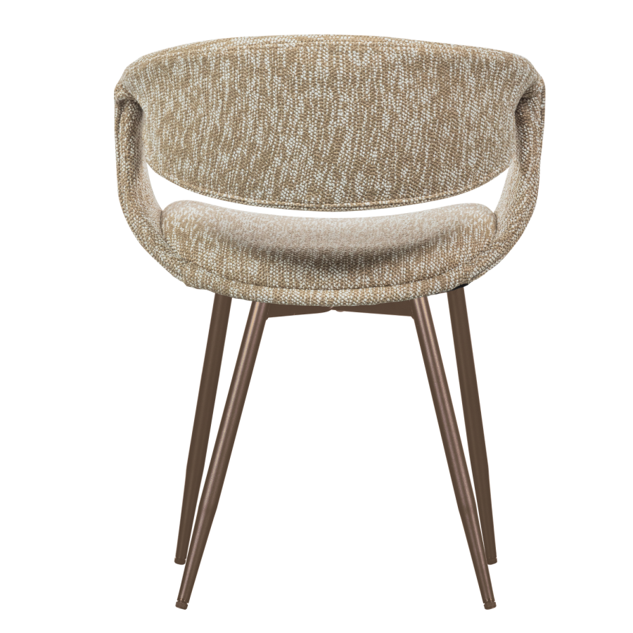 WOOOD YOSSI SPISESTOL SAND MED KOBBERMETALLBEN