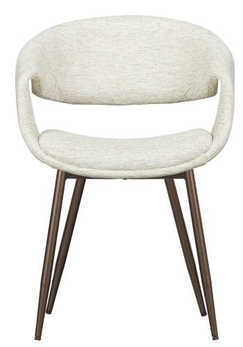 WOOOD YOSSI SPISESTOL NATURLIG MED METALLBEN I KOBBER