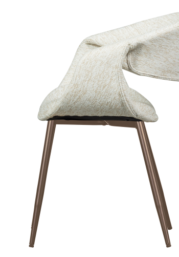 WOOOD YOSSI SPISESTOL NATURLIG MED METALLBEN I KOBBER