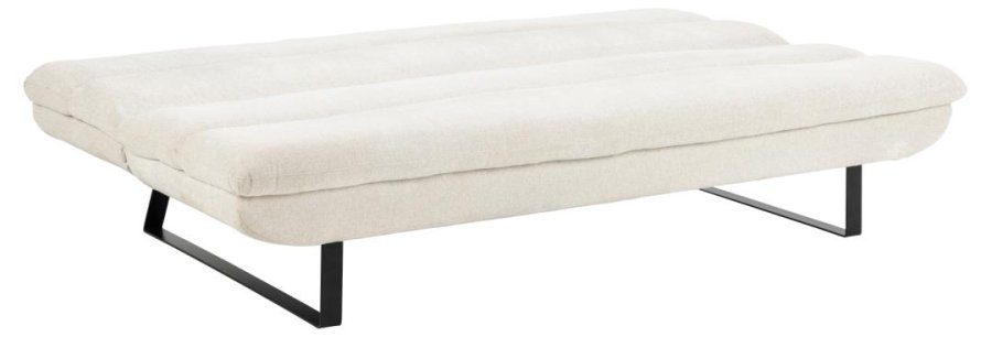 ACT NORDIC Arbonne sovesofa, m. horisontal syning - beige stof og sort stl (200x124)