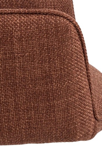 ACT NORDIC Glenda Esszimmerstuhl, mit Armlehnen und Drehfunktion – Terrakotta-Stoff und schwarzer Stahl