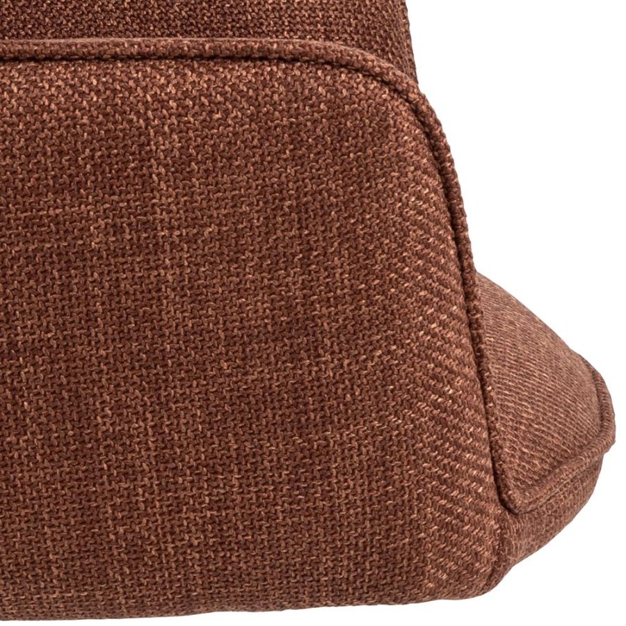 ACT NORDIC Glenda Esszimmerstuhl, mit Armlehnen und Drehfunktion – Terrakotta-Stoff und schwarzer Stahl