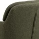 ACT NORDIC Dora Esszimmerstuhl, mit Armlehnen, Nähten und Reißverschluss – grüner Stoff und schwarzer Stahl