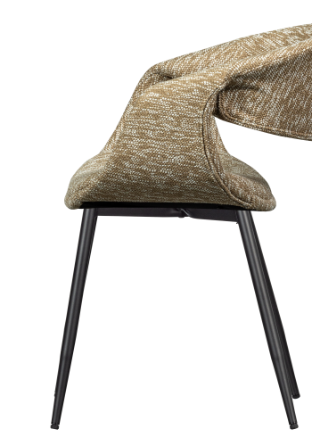 WOOOD YOSSI SPISESTOL SAND MED SVART METALL