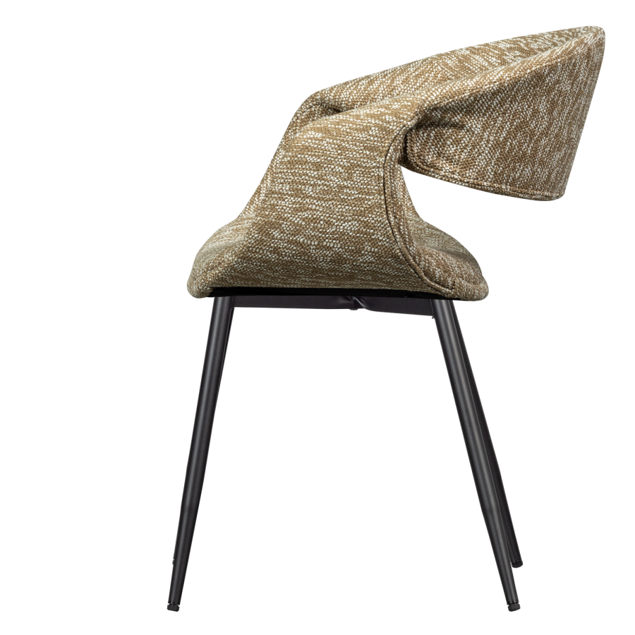 WOOOD YOSSI SPISESTOL SAND MED SVART METALL