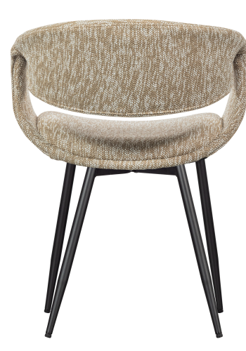 WOOOD YOSSI SPISESTOL SAND MED SVART METALL