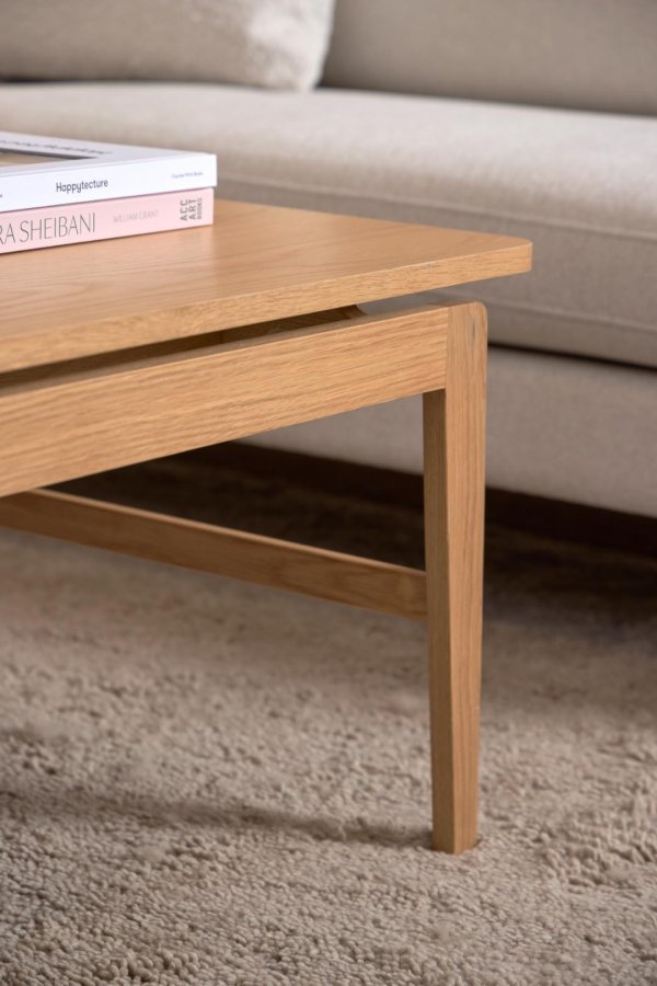 ACT NORDIC Essex salongbord, rektangulrt - UV-lakkert eikefiner og NC-lakkert eik (120x60)