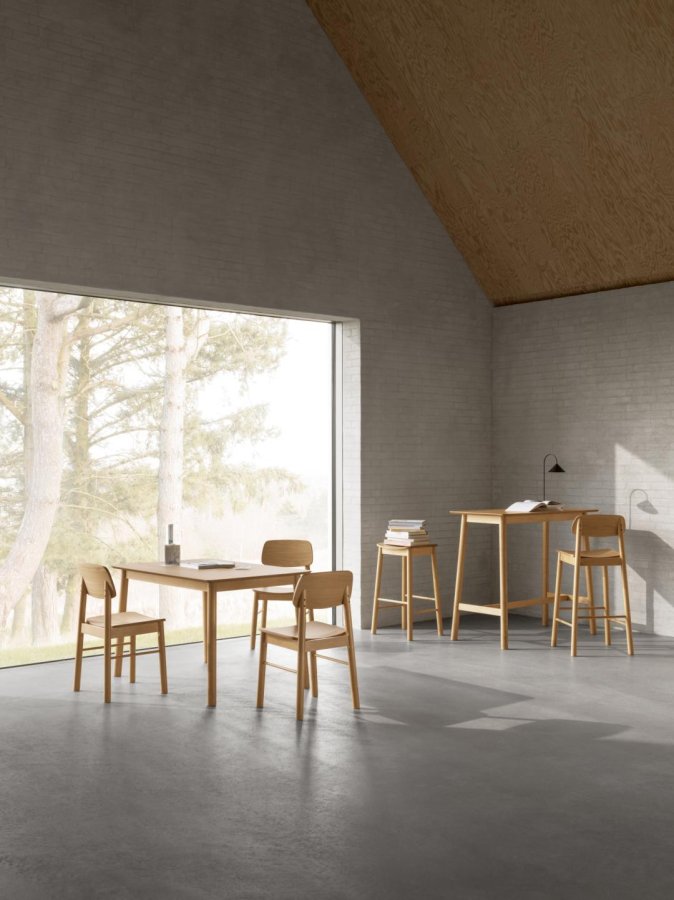 ACT NORDIC Barlow spisebord - mat eg acryllak egefiner og mat bejdset eg acryllak gummitr (120x80)