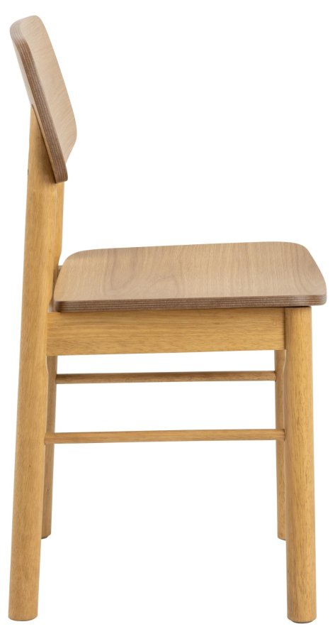 ACT NORDIC Barlow Esszimmerstuhl - Eiche matt, Acryllack, Eichenfurnier und Eiche matt gebeizt, Acryllack, Gummibaumholz