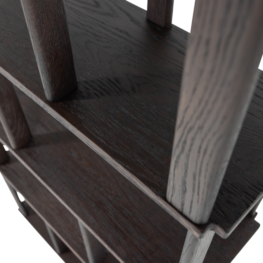 WOOOD RISS BOKHYLLA EK MYSTICKE BRUN 186X90CM