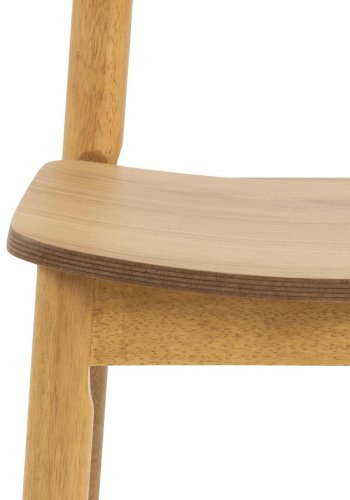 ACT NORDIC Barlow Esszimmerstuhl - Eiche matt, Acryllack, Eichenfurnier und Eiche matt gebeizt, Acryllack, Gummibaumholz