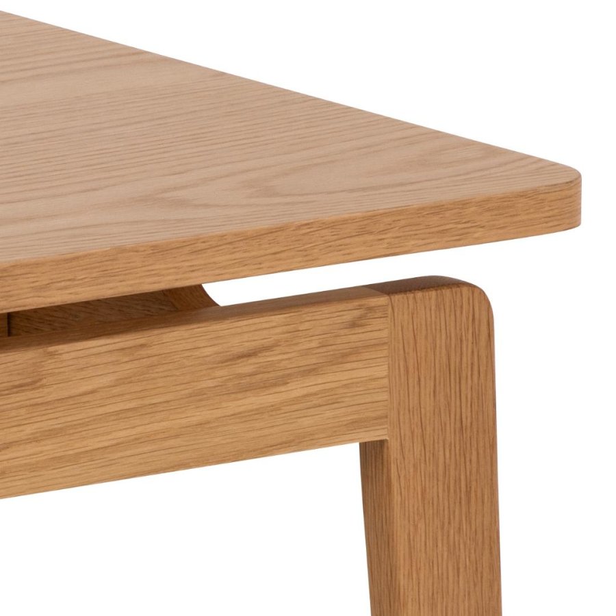 ACT NORDIC Essex Couchtisch, quadratisch - UV-lackiertes Eichenfurnier und NC-Lack-Eiche (80x80)