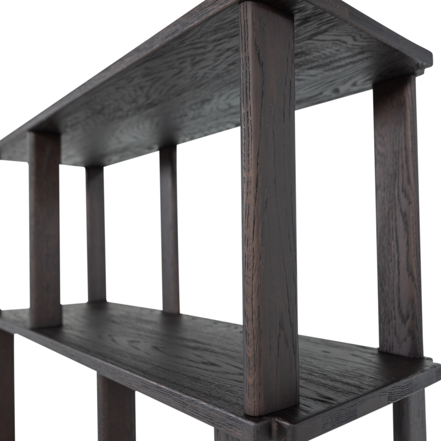 WOOOD RISS BOKHYLLA EK MYSTICKE BRUN 186X90CM