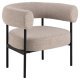 ACT NORDIC Oakfield loungestol, m. armln og posefjedre - beige stof og mat sort stl