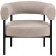 ACT NORDIC Oakfield loungestol, m. armln og posefjedre - beige stof og mat sort stl