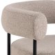 ACT NORDIC Oakfield loungestol, m. armln og posefjedre - beige stof og mat sort stl