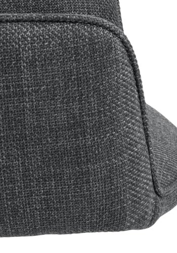 ACT NORDIC Glenda Esszimmerstuhl, mit Armlehnen und Drehfunktion - dunkelgrauer Stoff und schwarzer Stahl