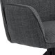 ACT NORDIC Glenda Esszimmerstuhl, mit Armlehnen und Drehfunktion - dunkelgrauer Stoff und schwarzer Stahl