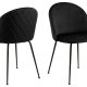 ACT NORDIC Louise matstol - svart tyg och mattsvart st�l