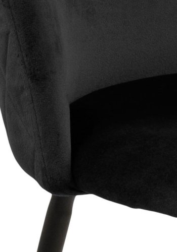 ACT NORDIC Louise matstol - svart tyg och mattsvart st�l
