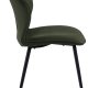 ACT NORDIC Evelyn Esszimmerstuhl, mit Reißverschluss – olivgrüner Stoff und schwarzer Stahl