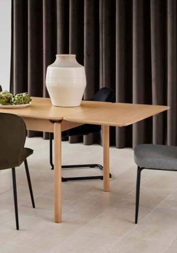 ACT NORDIC Evelyn Esszimmerstuhl, mit Reißverschluss – olivgrüner Stoff und schwarzer Stahl