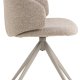 ACT NORDIC Ella spisestuestol, med svingfunksjon - beige stoff og grtt stl