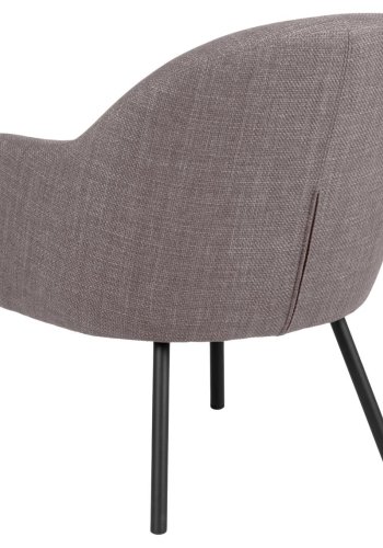 ACT NORDIC Spencer lenestol, med armlener - lys grbrunt stoff og svart stl