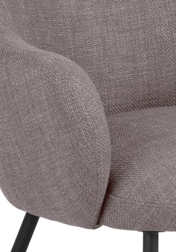 ACT NORDIC Spencer lenestol, med armlener - lys grbrunt stoff og svart stl