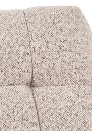 ACT NORDIC Paris Drehstuhl, mit Armlehnen, quadratischen Nähten und Reißverschluss – beiger Stoff und schwarzer Stahl