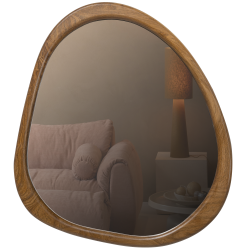 WOOOD LEIF SPEGEL I TR� NATURLIGT 48X44CM