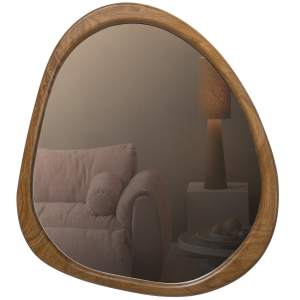 WOOOD LEIF SPEJL I TR NATURLIGT 48X44CM