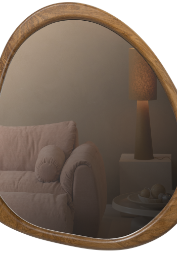 WOOOD LEIF SPEJL I TR NATURLIGT 48X44CM