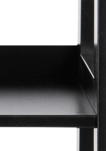 ACT NORDIC Wally Bücherregal, mit Treppenform und 4 Regalen – schwarzes MDF