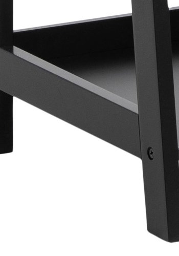 ACT NORDIC Wally Bücherregal, mit Treppenform und 4 Regalen – schwarzes MDF