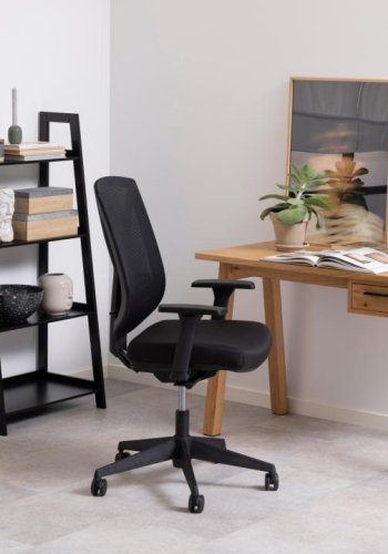 ACT NORDIC Wally Bücherregal, mit Treppenform und 4 Regalen – schwarzes MDF