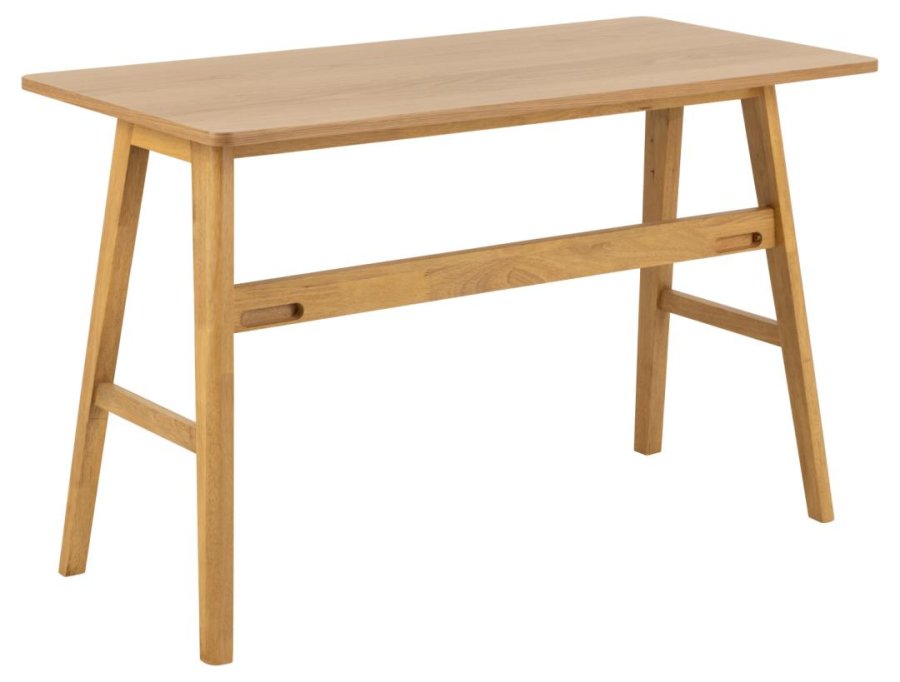 ACT NORDIC Barnett Schreibtisch, mit 1 Schublade - Eichenfurnier matt/Eiche matt gebeizt, Acryllack, Gummibaumholz (120x60)