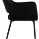 ACT NORDIC Ranja Esszimmerstuhl, mit Armlehnen – schwarzer Stoff und schwarzer Stahl