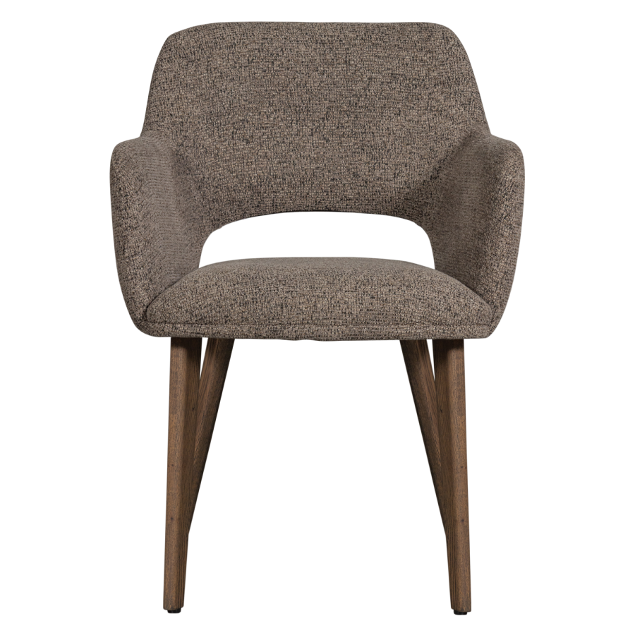 WOOOD MURAT SPISESTOL TAUPE MED MRK BRUN TRE