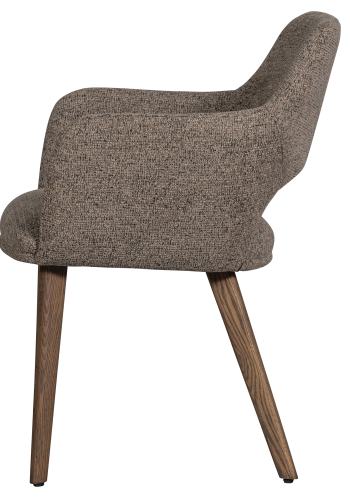 WOOOD MURAT SPISESTOL TAUPE MED MRK BRUN TRE