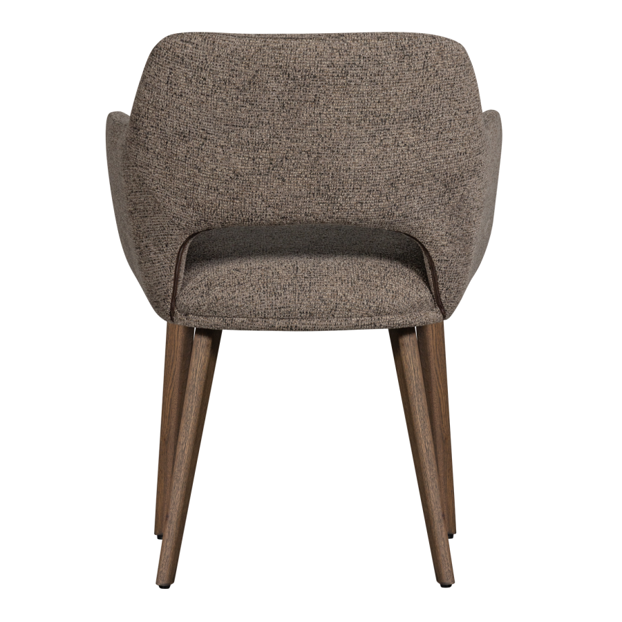 WOOOD MURAT SPISESTOL TAUPE MED MRK BRUN TRE