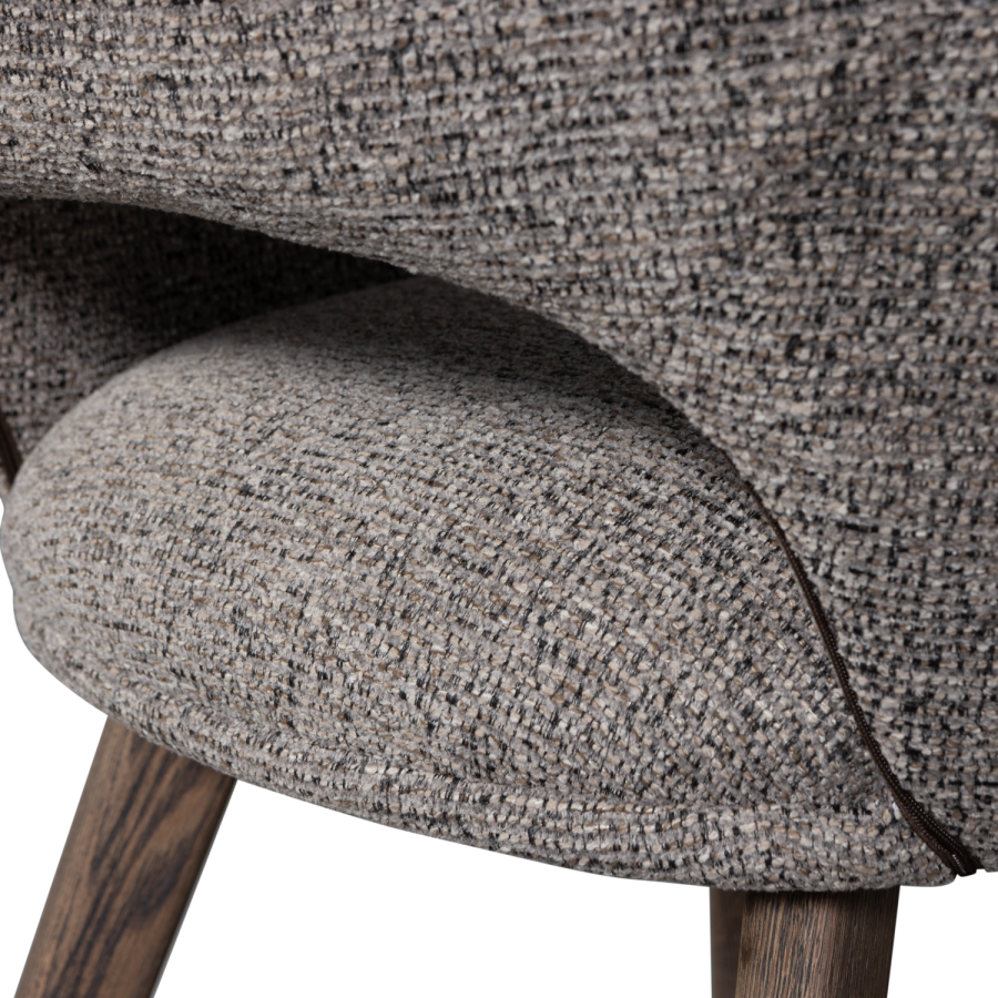 WOOOD MURAT SPISESTOL TAUPE MED MRK BRUN TRE