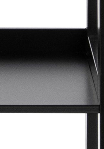 ACT NORDIC Wally Bücherregal, mit Treppenform und 5 Regalen – schwarzes MDF