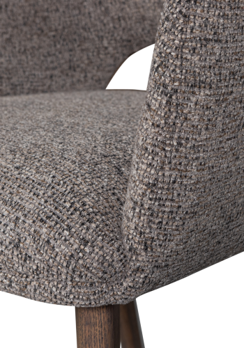 WOOOD MURAT SPISESTOL TAUPE MED MRK BRUN TRE