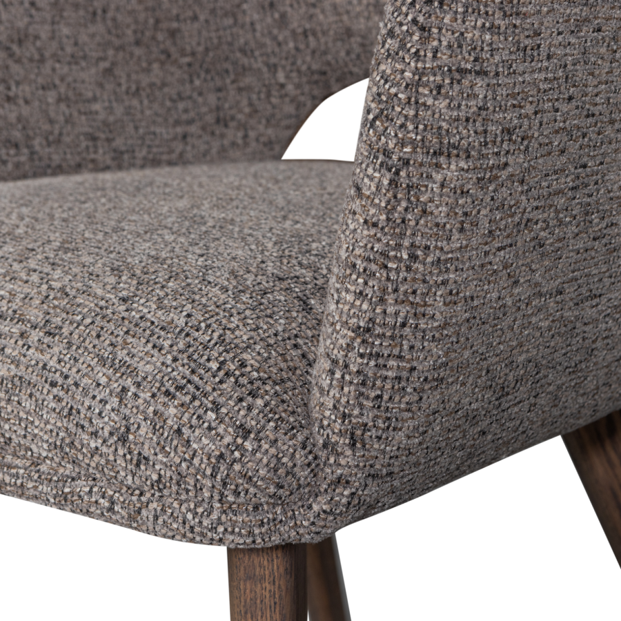 WOOOD MURAT SPISESTOL TAUPE MED MRK BRUN TRE