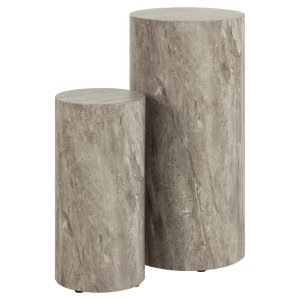 ACT NORDIC Dice piedestal, rund - gr marmor river ru papir (34) (st med 2)