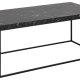 ACT NORDIC Barossa sofabord, rektangulr - sort marmor Marquina ru melamin og sort stl (110x55)