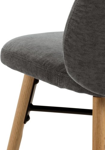 ACT NORDIC Sophia spisestuestol - mrkegrtt stoff og matt naturlig eik